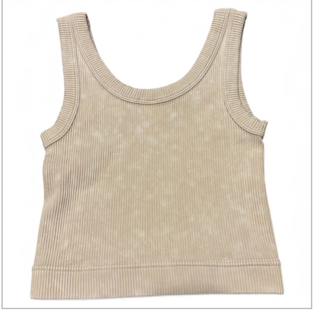Zenana Ribbed Crop Tank Top